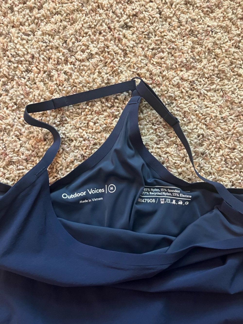 Outdoor Voices Navy Racerback Exercise Dress - Picture 2 of 3